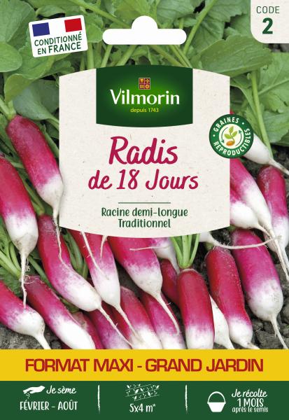 Potagères - Radis de 18 Jours - Grand Modèle - face recto